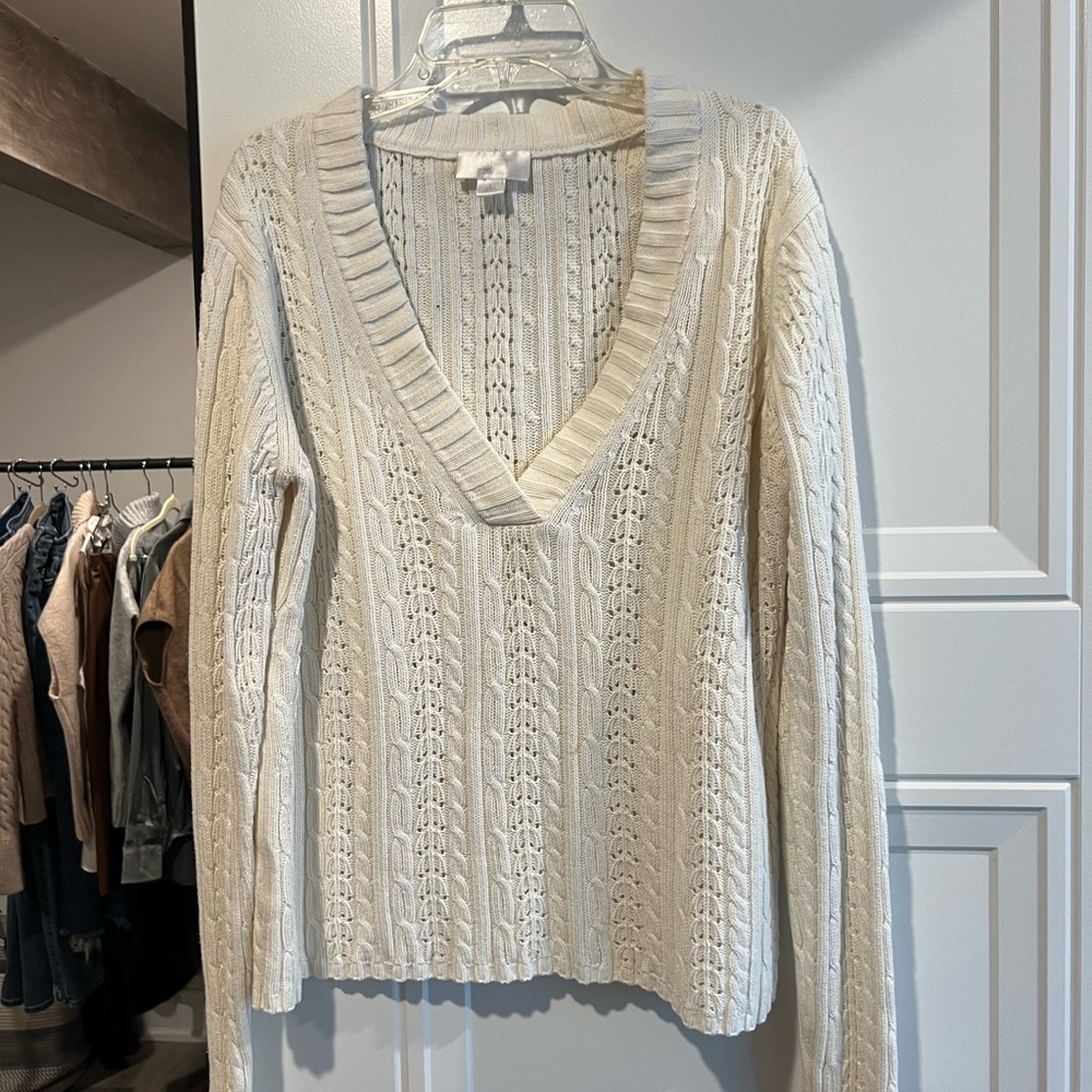 Ann Taylor Loft women’s large sweater-winter white